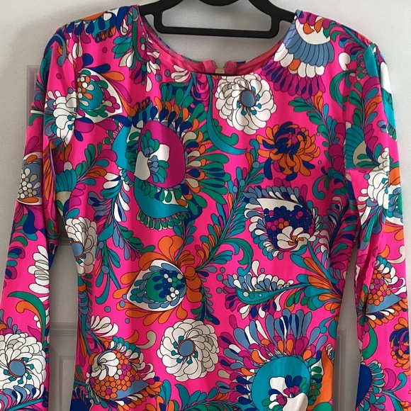 Kate Spade NY Long Sleeve Swimsuit Board Suit Rash Guard Back Zip Radiant Pink - Picture 15 of 15